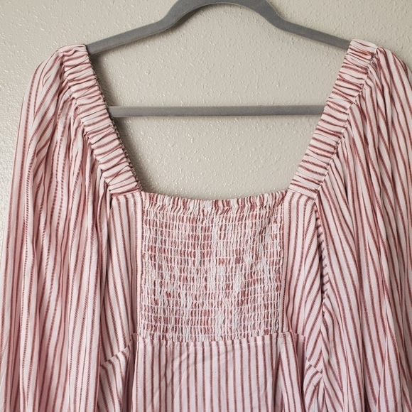 Cabi Carnival Striped Button Front Square Neck Puff Sleeve Blouse Womens S - Picture 5 of 11
